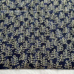 Dear Santa Christmas Quilt Fabric by Diane Knott for Clothworks Blue Gold 1/2yd